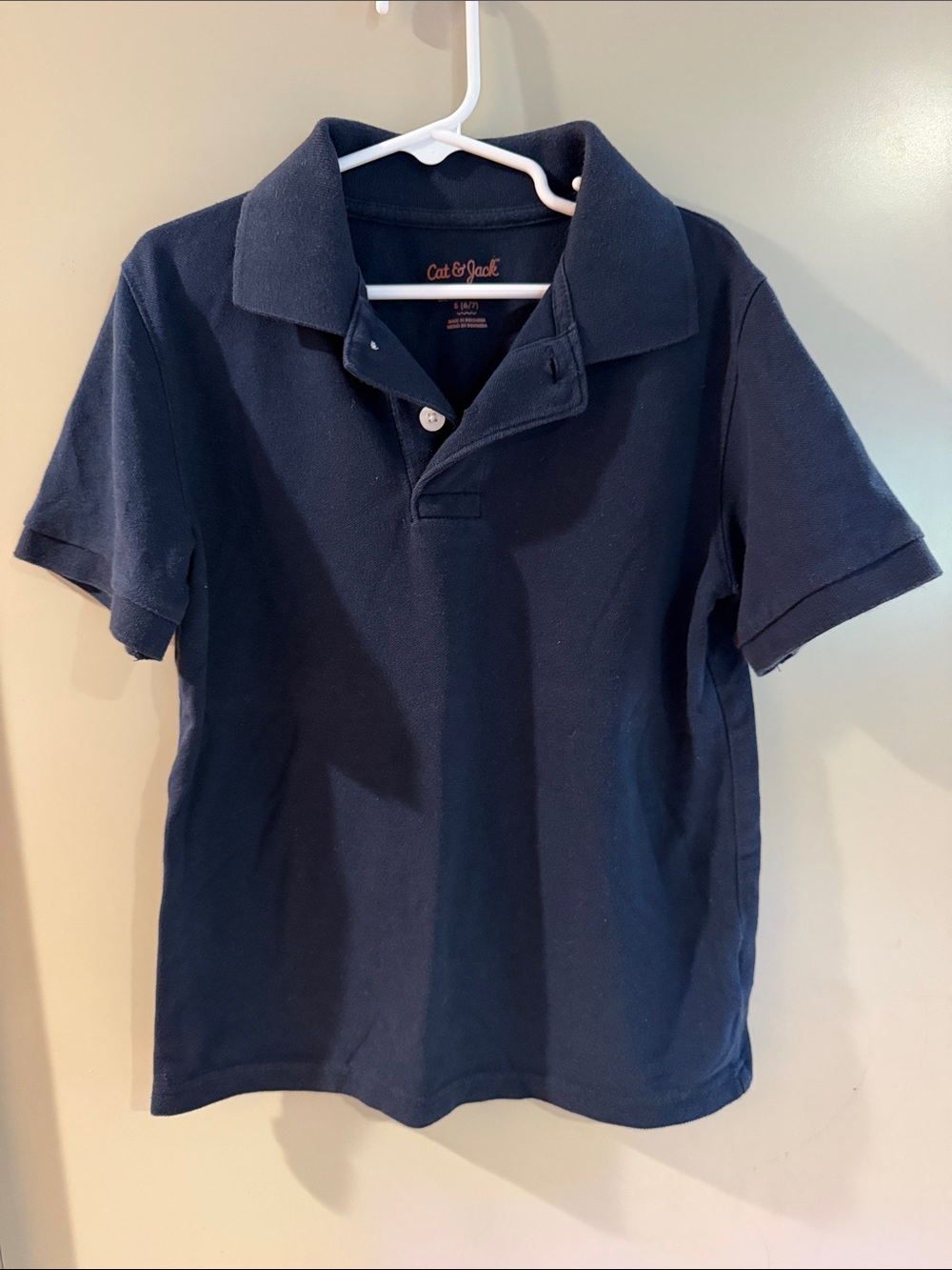 Cat & Jack Navy Blue Short Sleeve Polo